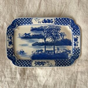 Classic Blue and White Porcelain Serving Platter